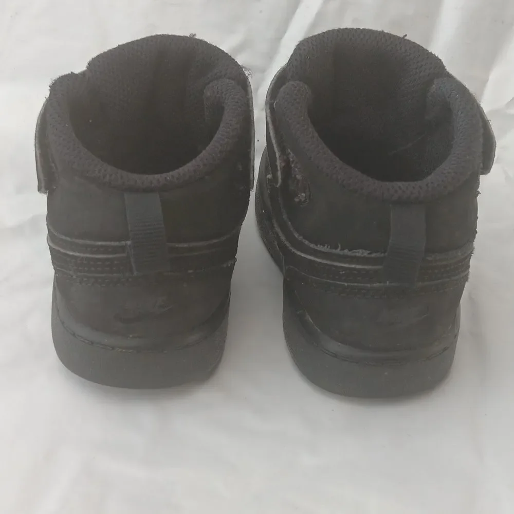 Nike Court Borough Black High-Top Sneakers with Velcro Closure Baby Size 7